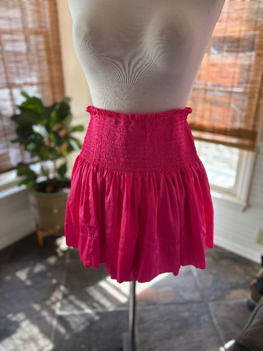 Natural Life Smocked Daisy Shorts Skort